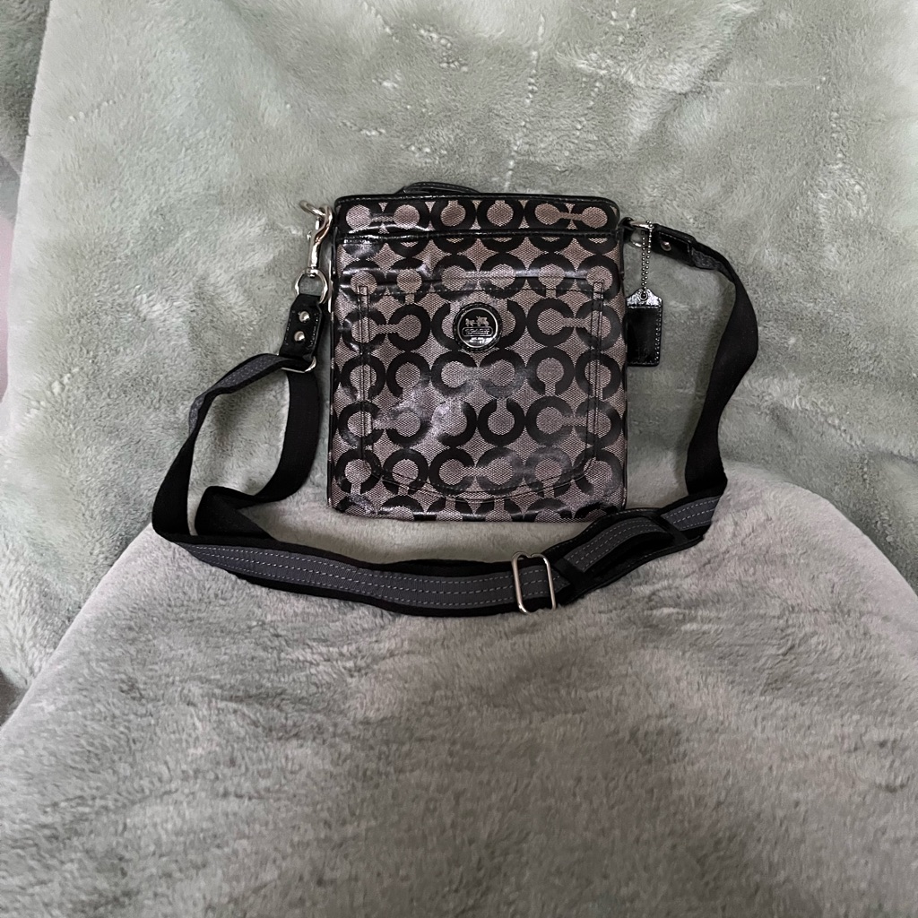 Coach Black And Gray Crossbody Bag